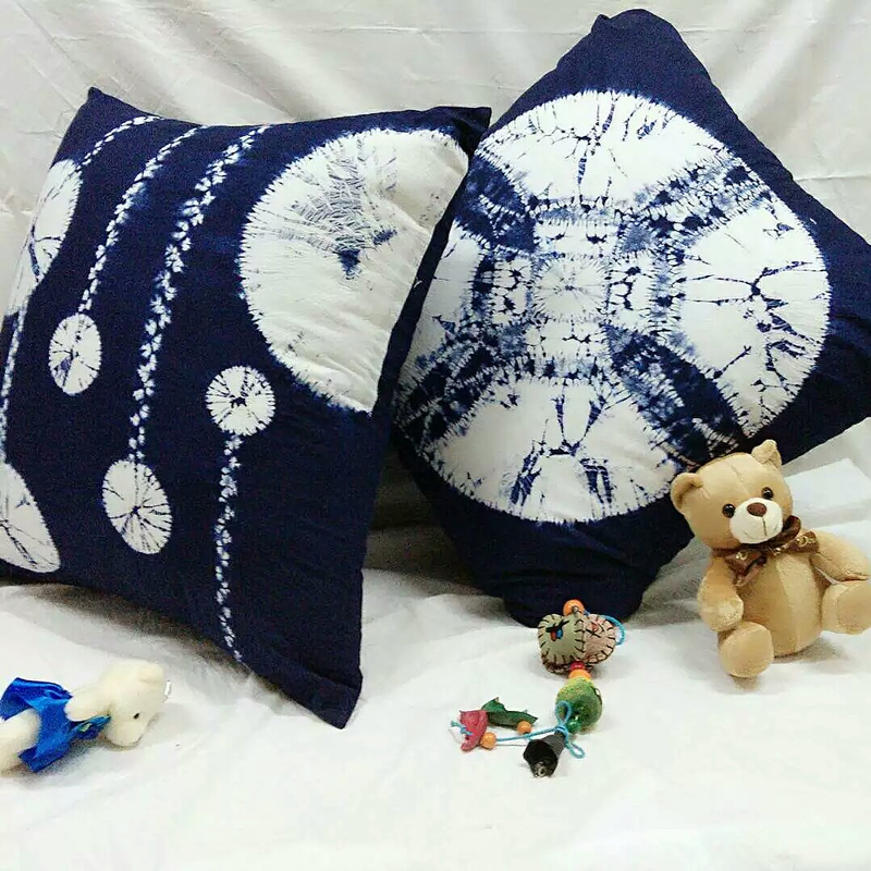 扎染抱枕